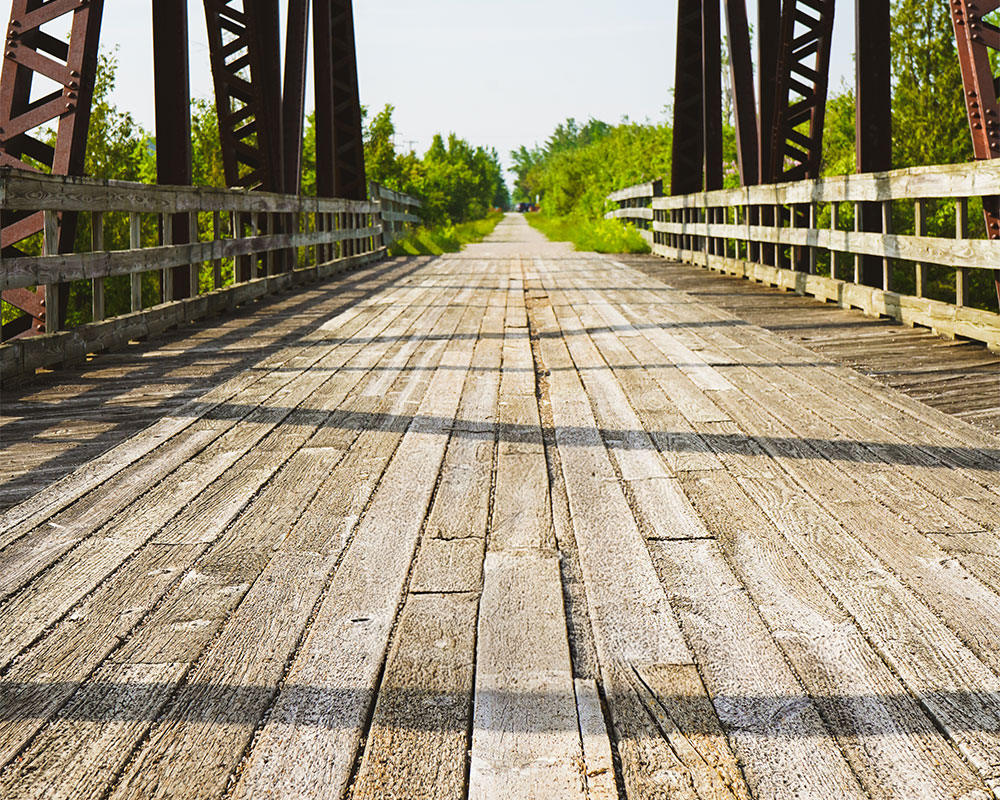 scenic michigan bridge